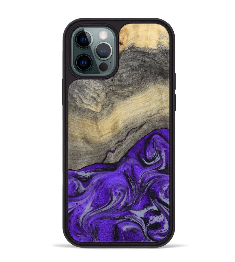 iPhone 12 Pro Max Wood Phone Case - Eryn (Purple, 800738)