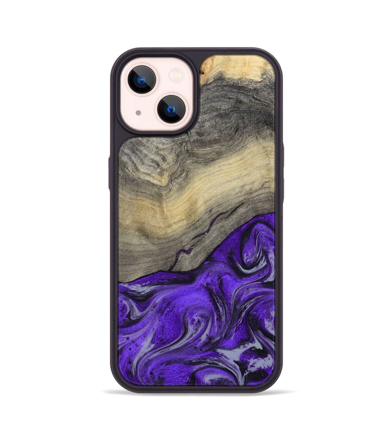 iPhone 14 Wood Phone Case - Eryn (Purple, 800738)