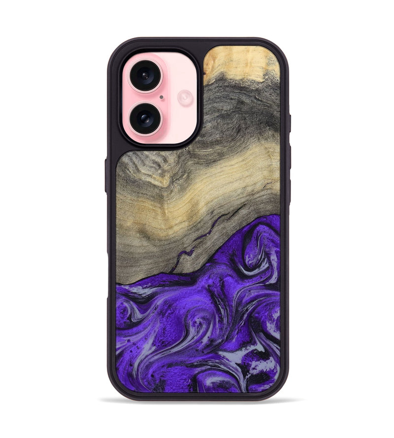 iPhone 16 Wood Phone Case - Eryn (Purple, 800738)
