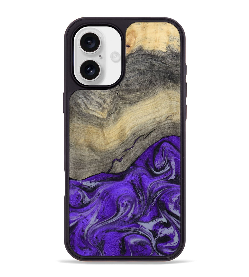 iPhone 16 Plus Wood Phone Case - Eryn (Purple, 800738)