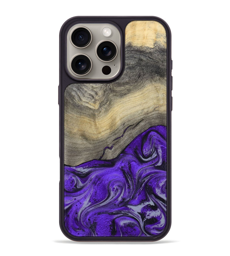 iPhone 16 Pro Max Wood Phone Case - Eryn (Purple, 800738)