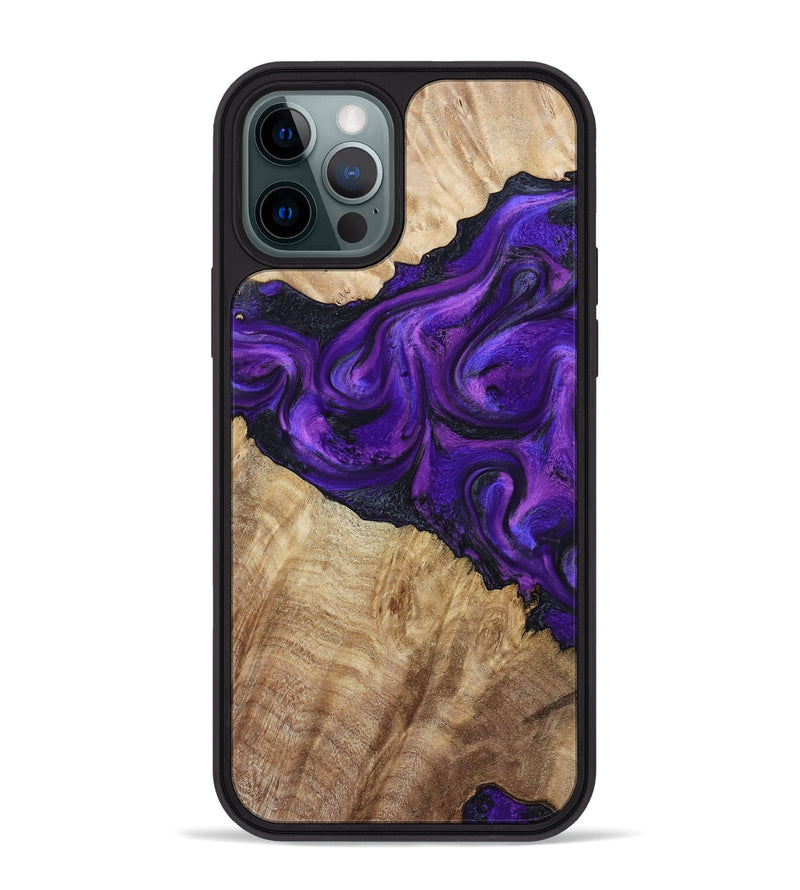 iPhone 12 Pro Max Wood Phone Case - Price (Purple, 800739)
