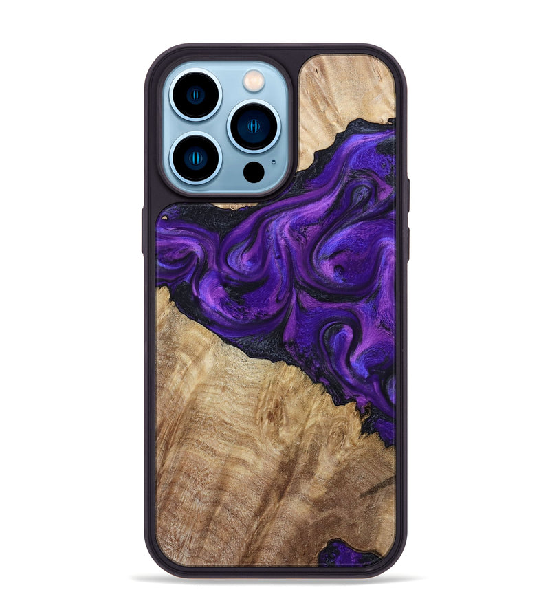 iPhone 14 Pro Max Wood Phone Case - Price (Purple, 800739)