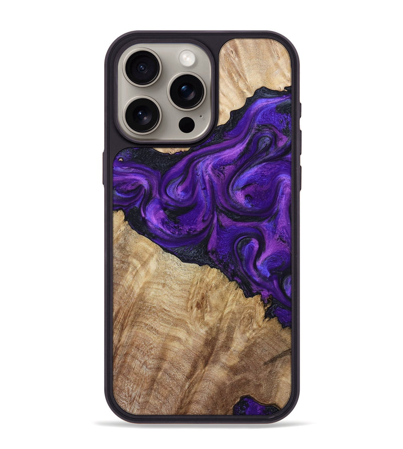 iPhone 15 Pro Max Wood Phone Case - Price (Purple, 800739)