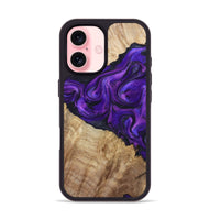 iPhone 16 Wood Phone Case - Price (Purple, 800739)