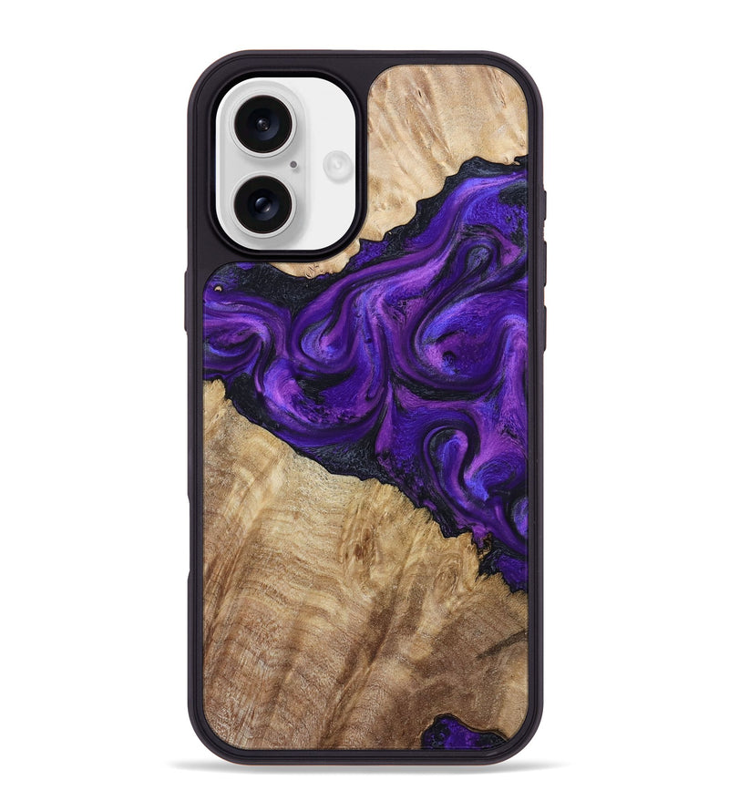 iPhone 16 Plus Wood Phone Case - Price (Purple, 800739)