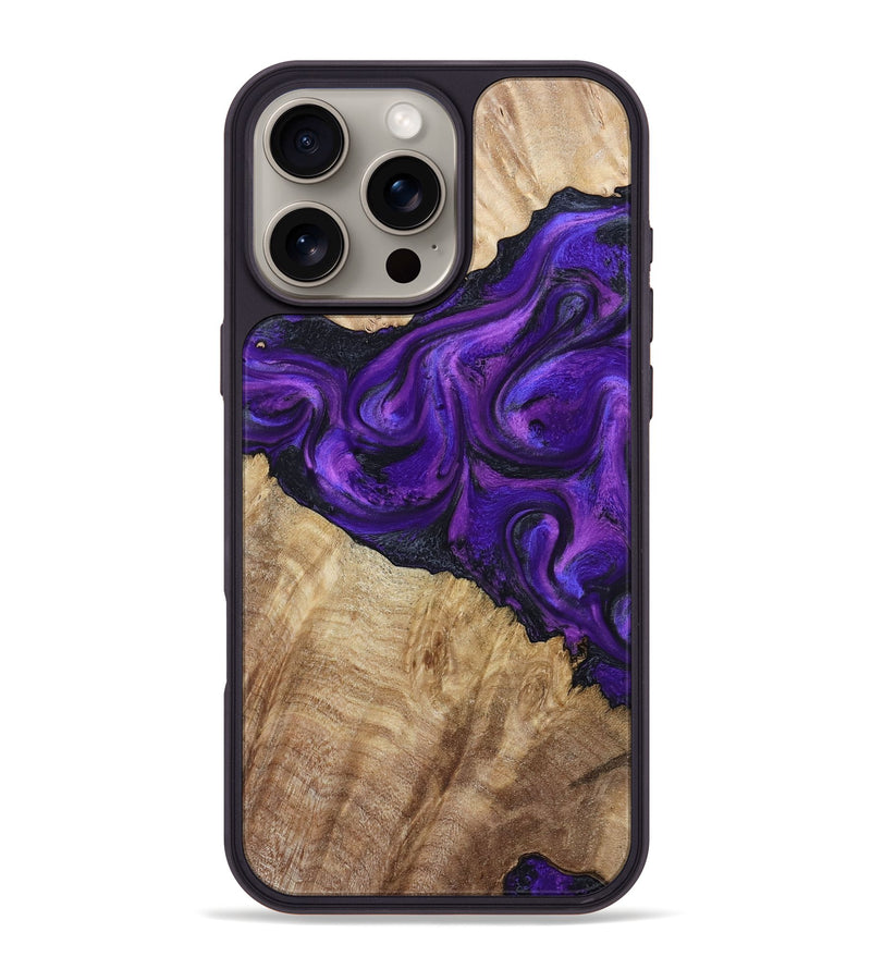 iPhone 16 Pro Max Wood Phone Case - Price (Purple, 800739)