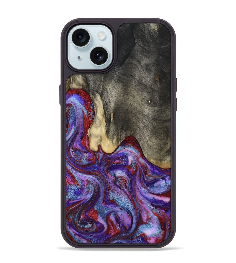 iPhone 15 Plus Wood Phone Case - Lyric (Purple, 800740)