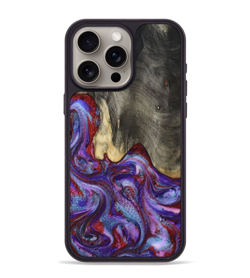iPhone 15 Pro Max Wood Phone Case - Lyric (Purple, 800740)