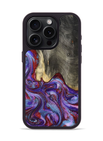 iPhone 15 Pro Wood Phone Case - Lyric (Purple, 800740)