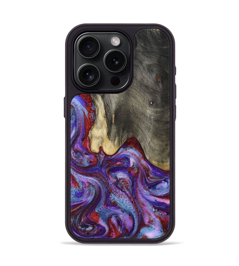 iPhone 15 Pro Wood Phone Case - Lyric (Purple, 800740)