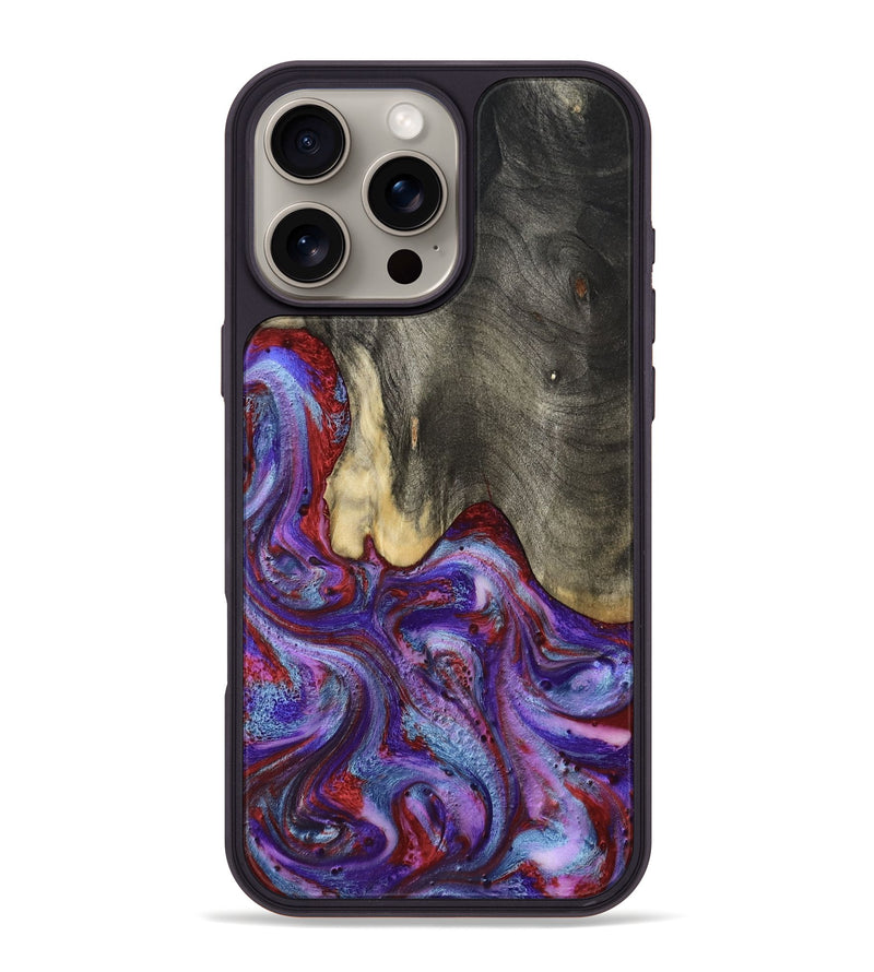 iPhone 16 Pro Max Wood Phone Case - Lyric (Purple, 800740)