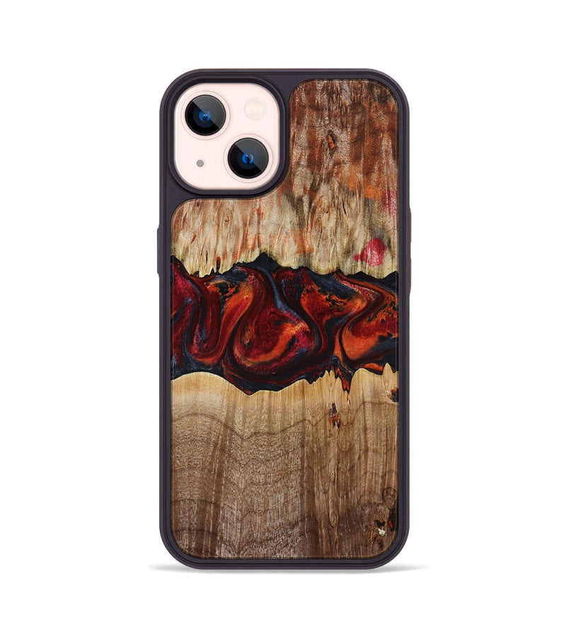 iPhone 14 Wood Phone Case - Maranda (Red, 800742)