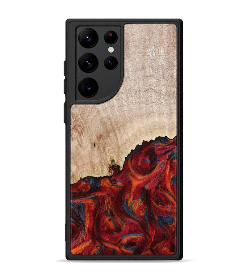 Galaxy S22 Ultra Wood Phone Case - Mercy (Red, 800745)