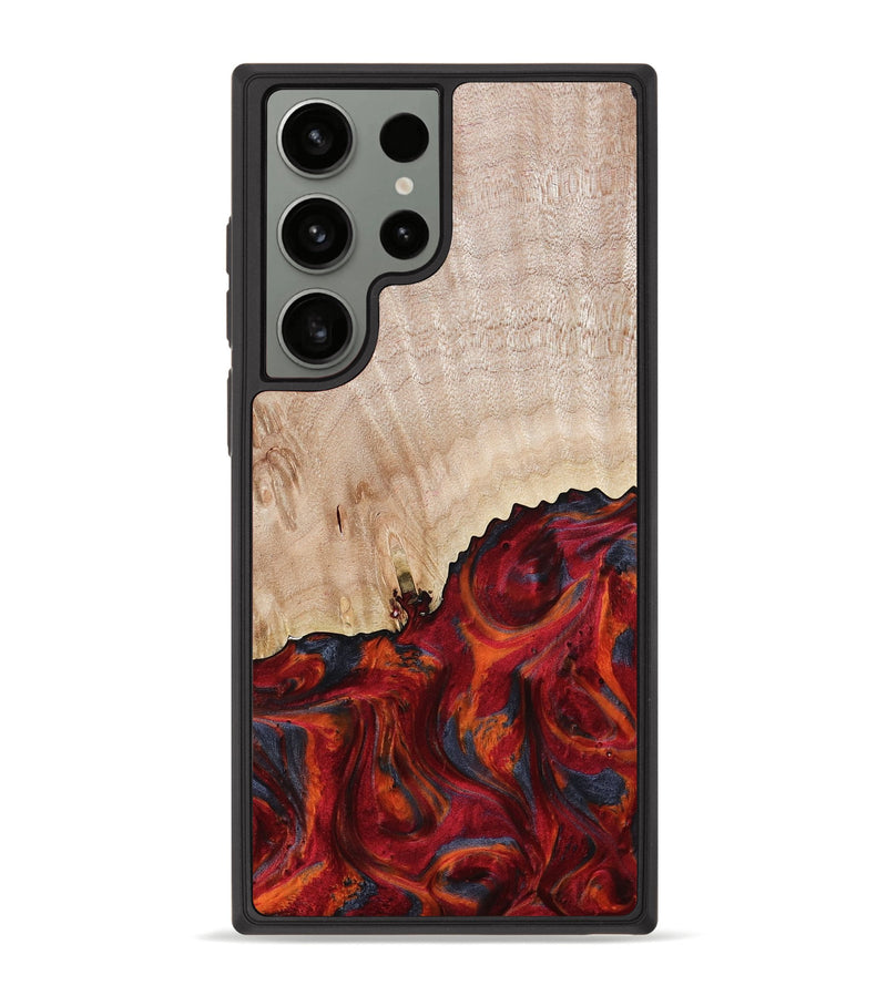 Galaxy S23 Ultra Wood Phone Case - Mercy (Red, 800745)
