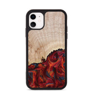 iPhone 11 Wood Phone Case - Mercy (Red, 800745)