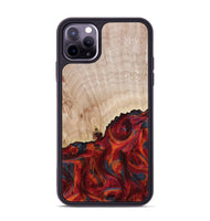 iPhone 11 Pro Max Wood Phone Case - Mercy (Red, 800745)