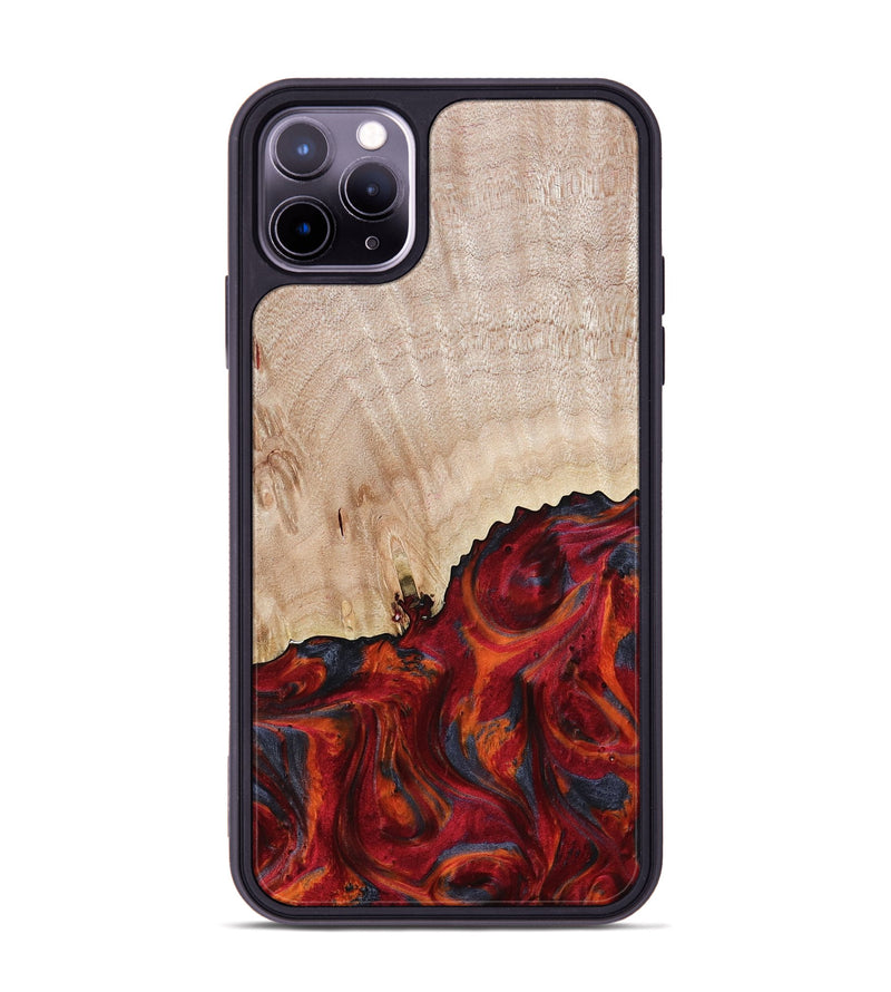 iPhone 11 Pro Max Wood Phone Case - Mercy (Red, 800745)