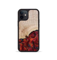 iPhone 12 mini Wood Phone Case - Mercy (Red, 800745)