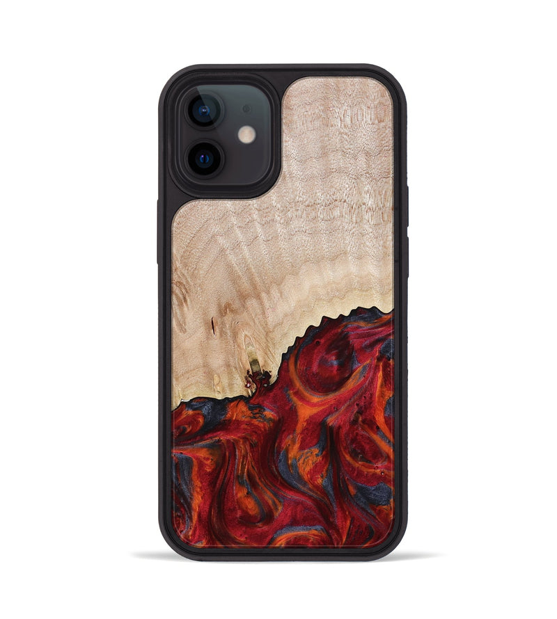 iPhone 12 Wood Phone Case - Mercy (Red, 800745)