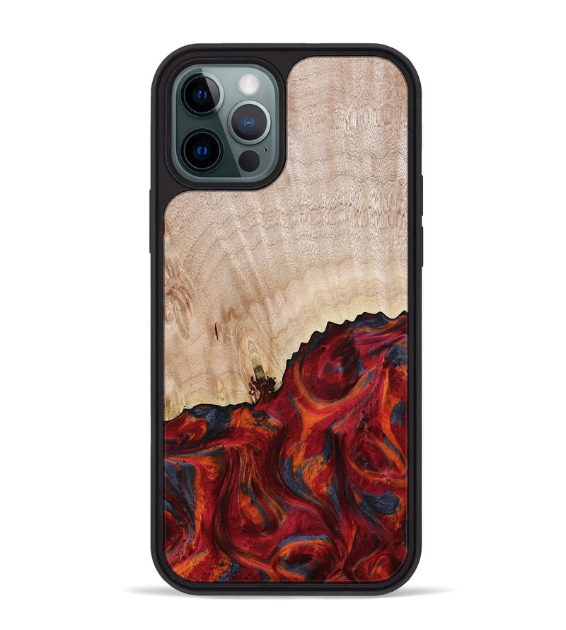 iPhone 12 Pro Max Wood Phone Case - Mercy (Red, 800745)