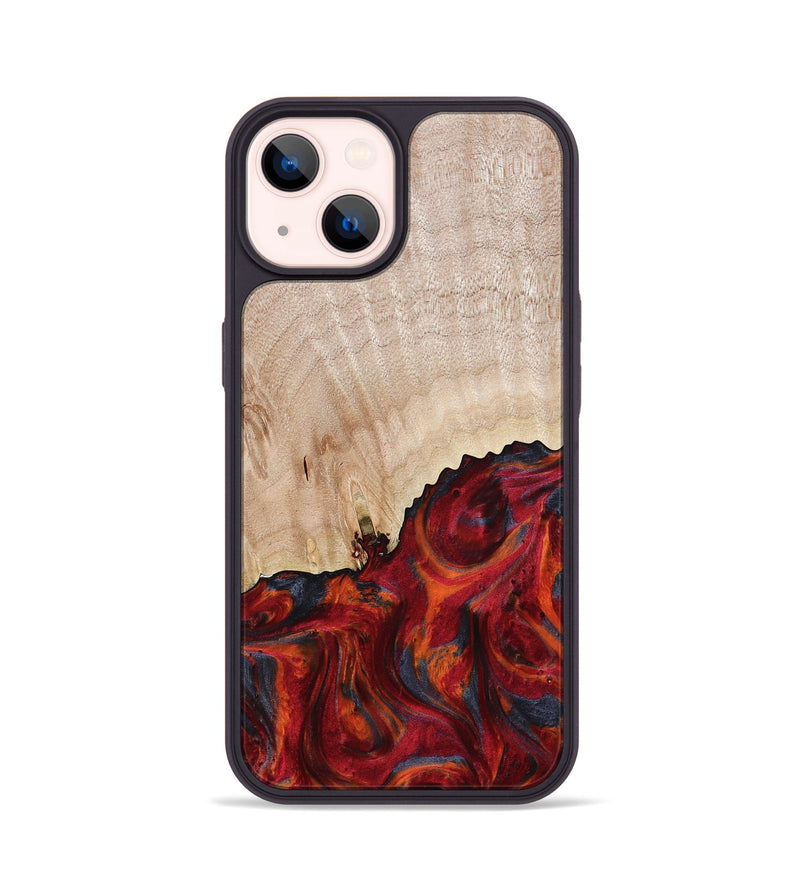 iPhone 14 Wood Phone Case - Mercy (Red, 800745)