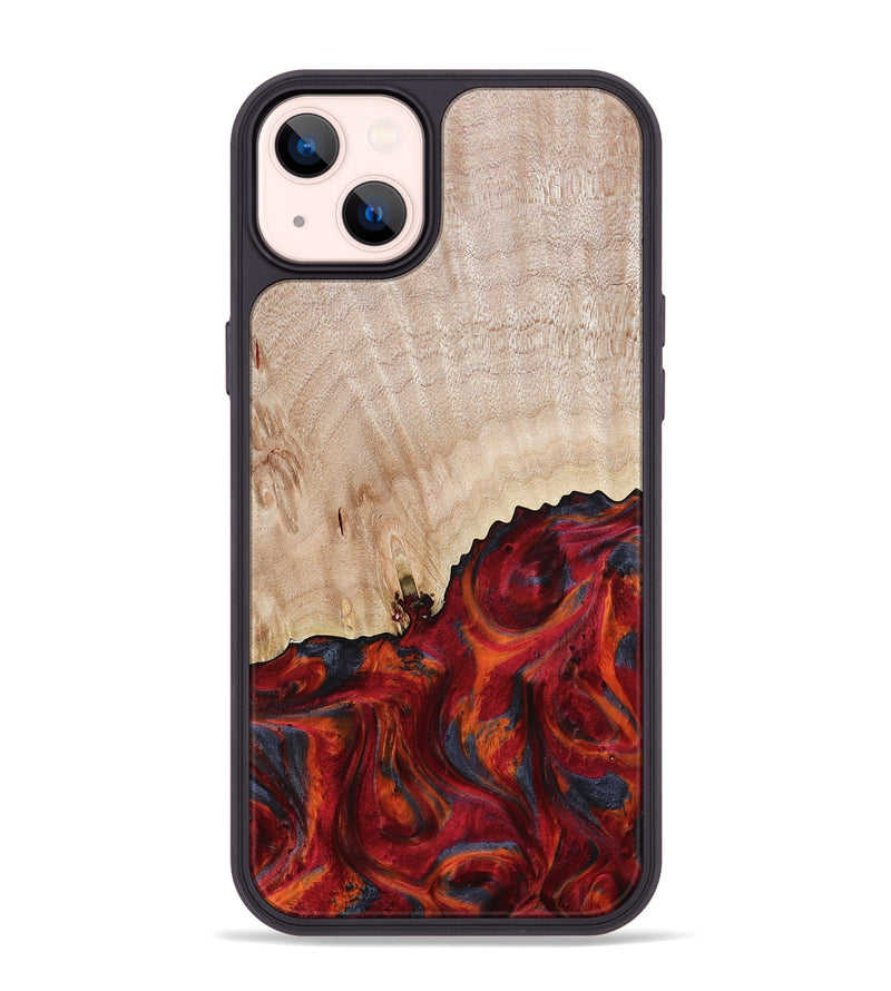 iPhone 14 Plus Wood Phone Case - Mercy (Red, 800745)