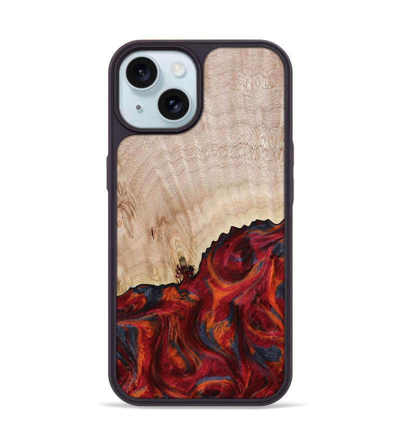 iPhone 15 Wood Phone Case - Mercy (Red, 800745)