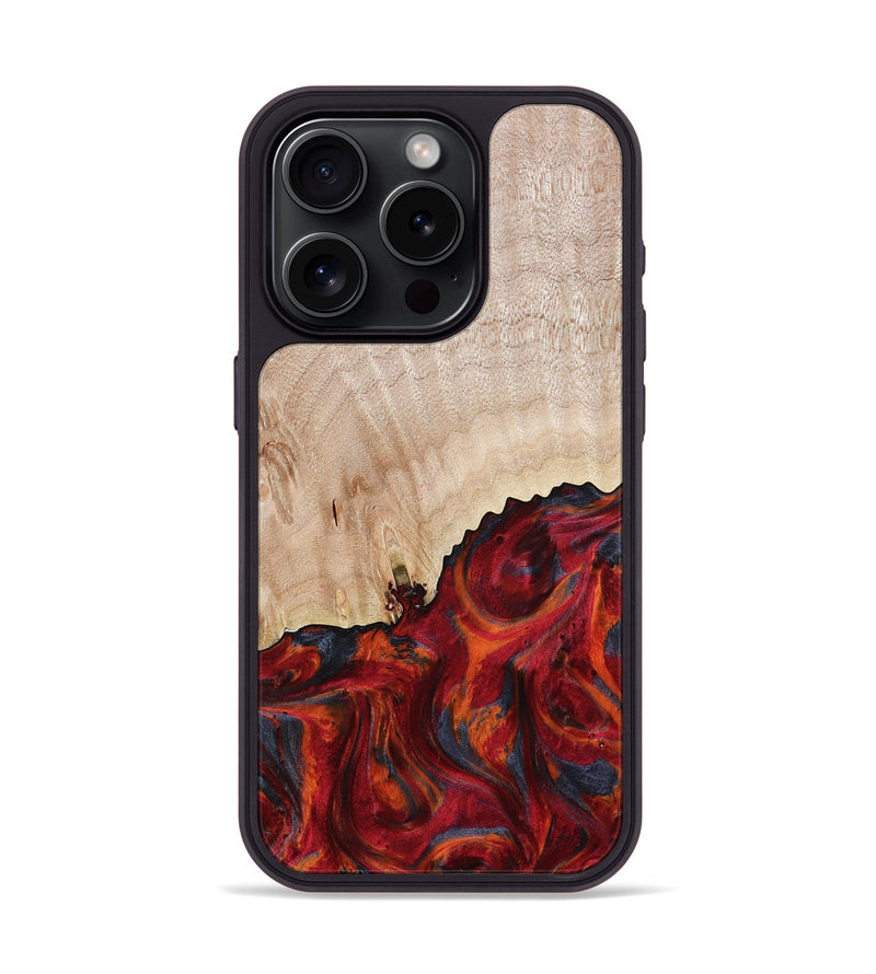 iPhone 15 Pro Wood Phone Case - Mercy (Red, 800745)
