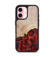 iPhone 16 Wood Phone Case - Mercy (Red, 800745)