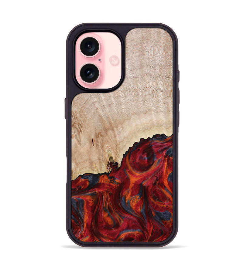 iPhone 16 Wood Phone Case - Mercy (Red, 800745)