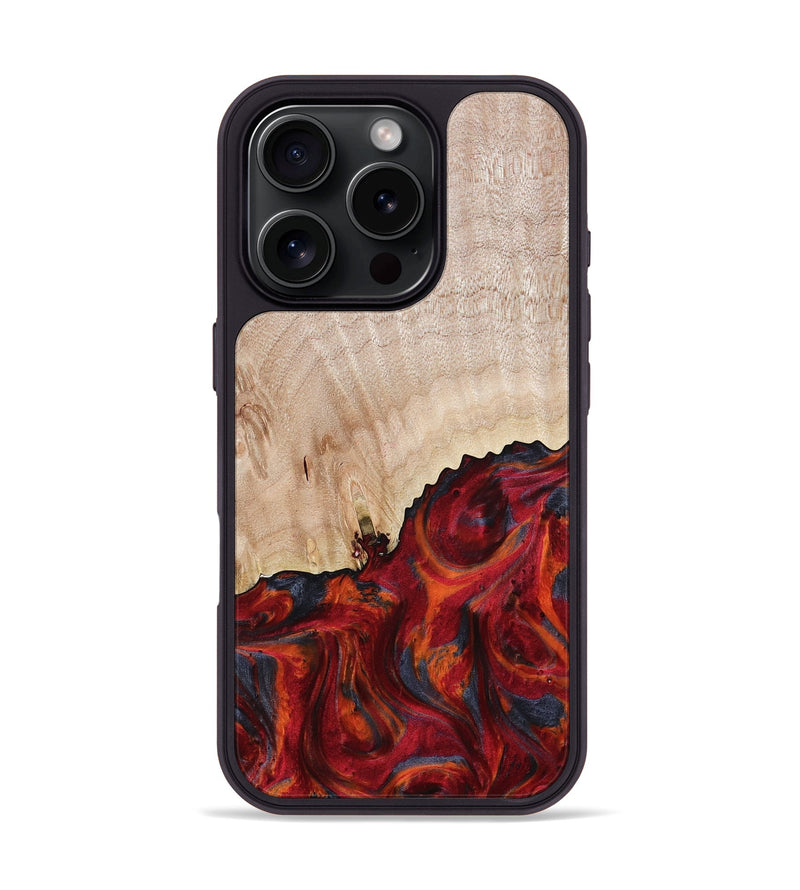 iPhone 16 Pro Wood Phone Case - Mercy (Red, 800745)