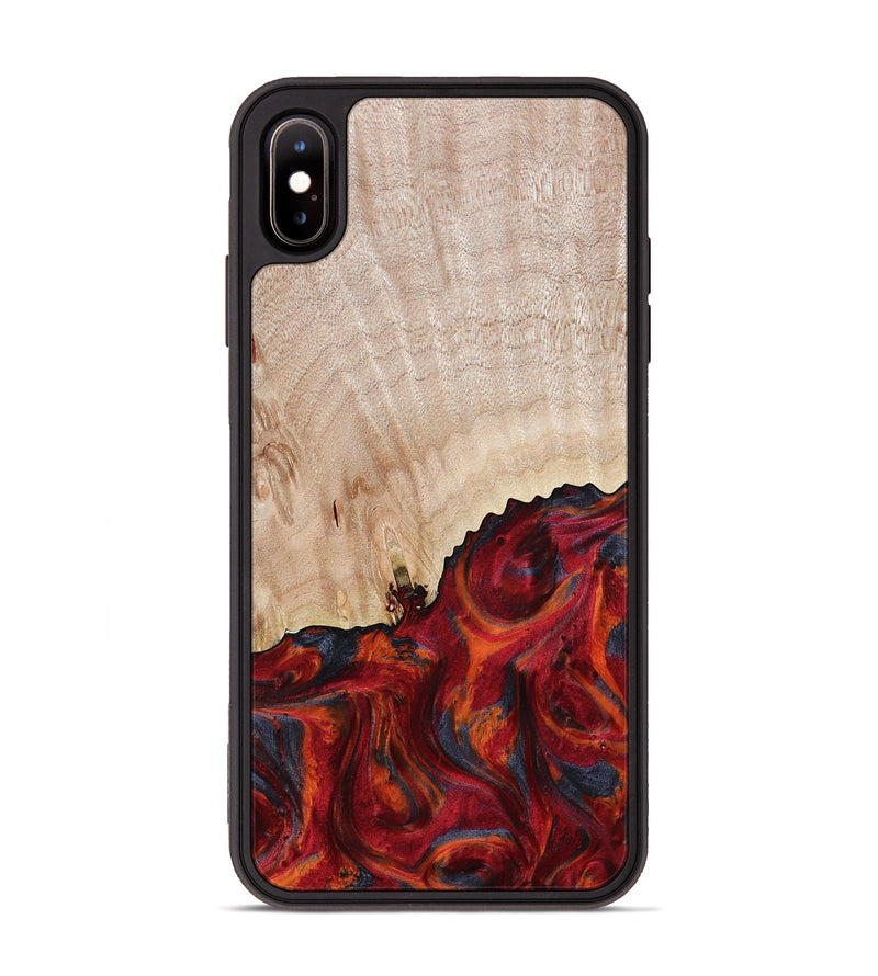 iPhone Xs Max Wood Phone Case - Mercy (Red, 800745)