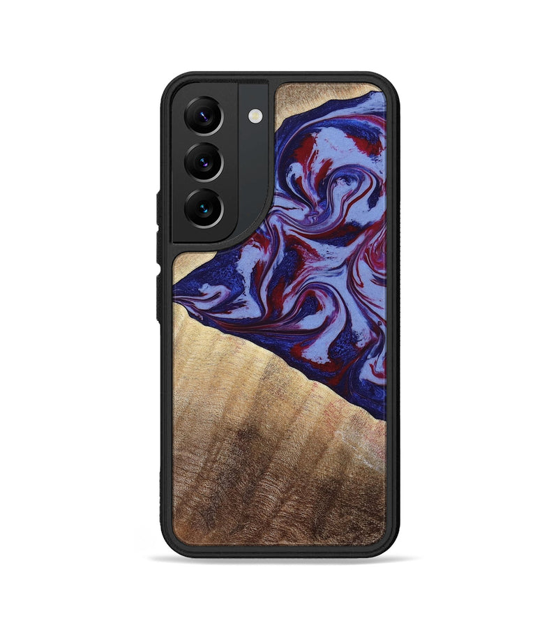 Galaxy S22 Wood Phone Case - Angie (Red, 800746)