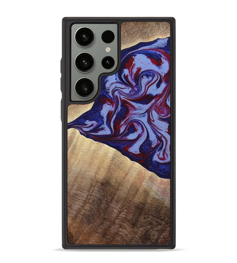 Galaxy S23 Ultra Wood Phone Case - Angie (Red, 800746)