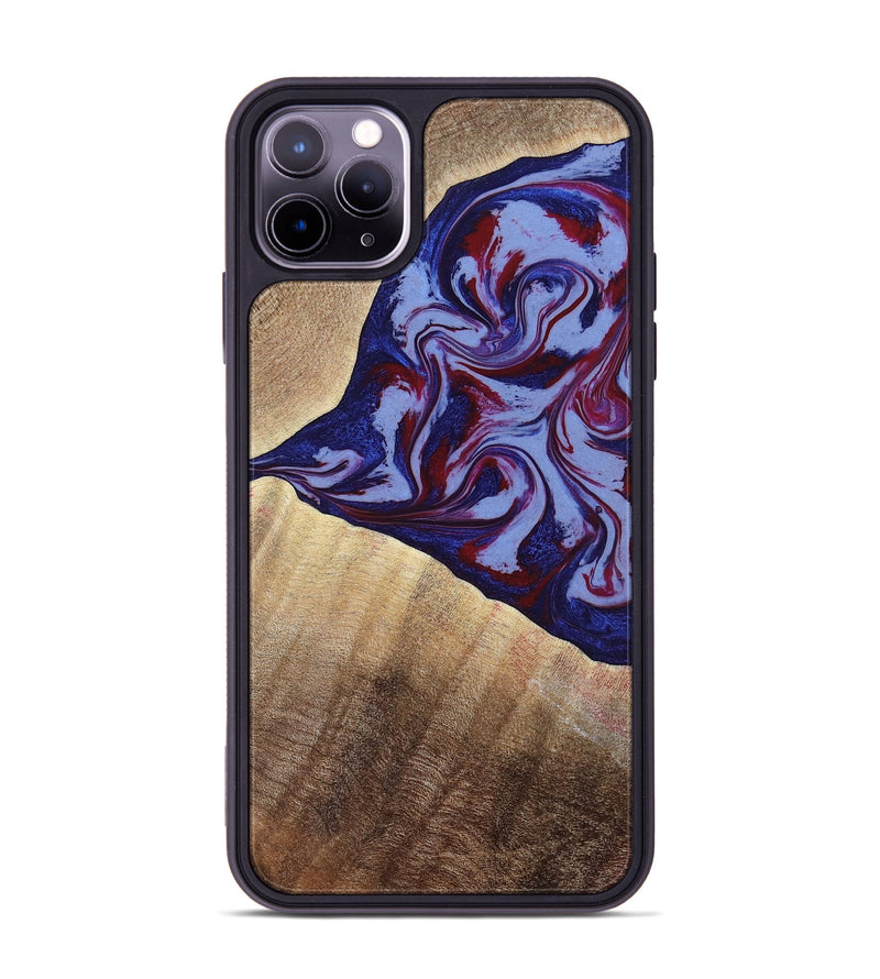 iPhone 11 Pro Max Wood Phone Case - Angie (Red, 800746)