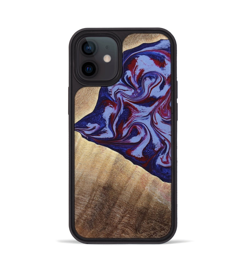 iPhone 12 Wood Phone Case - Angie (Red, 800746)