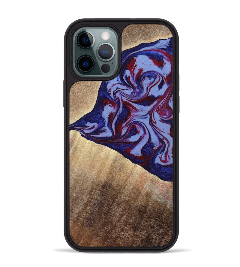 iPhone 12 Pro Max Wood Phone Case - Angie (Red, 800746)