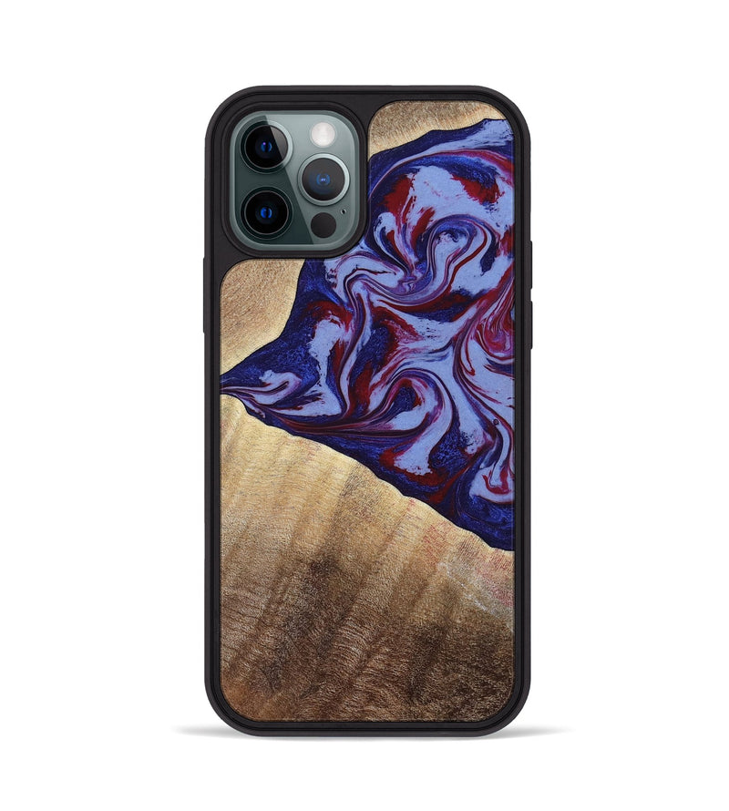 iPhone 12 Pro Wood Phone Case - Angie (Red, 800746)