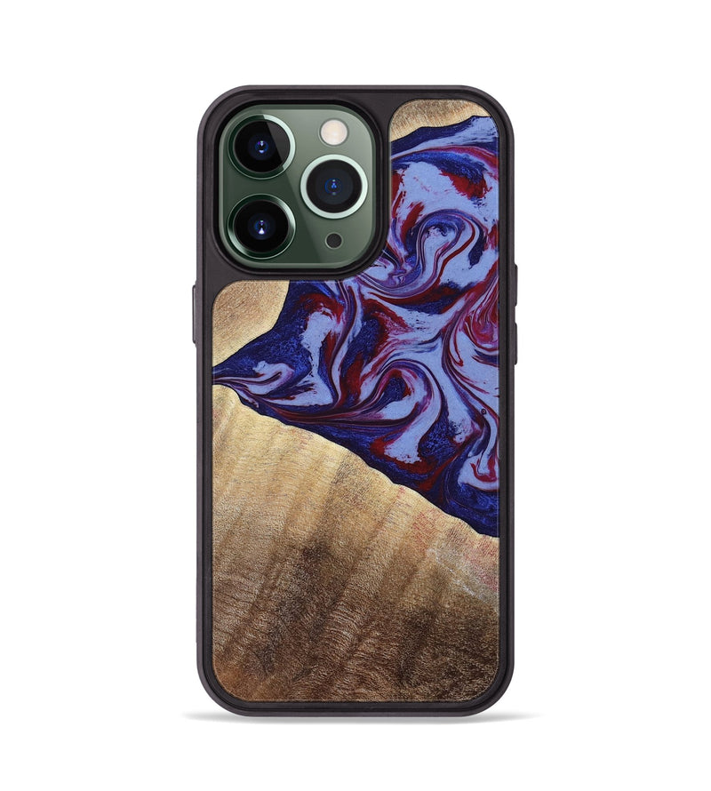 iPhone 13 Pro Wood Phone Case - Angie (Red, 800746)