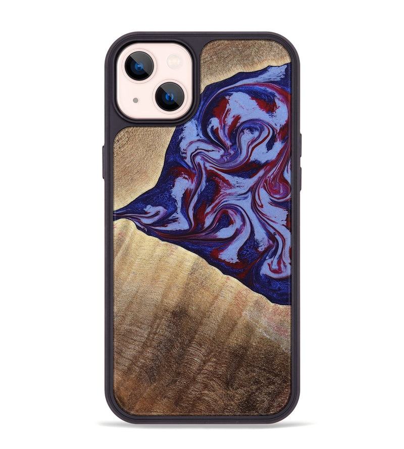 iPhone 14 Plus Wood Phone Case - Angie (Red, 800746)