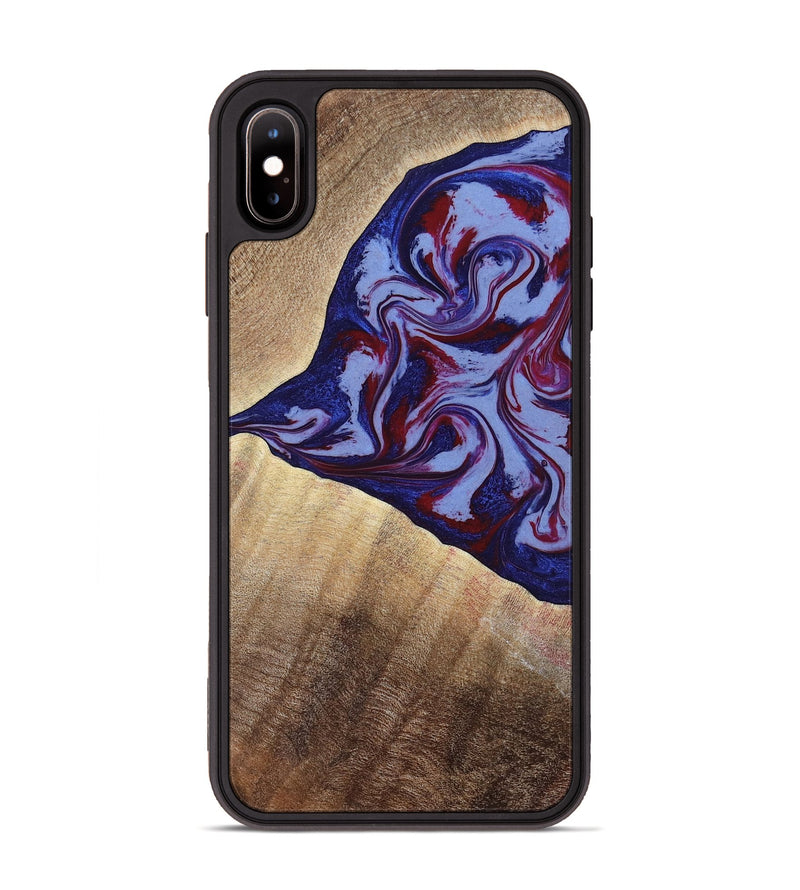 iPhone Xs Max Wood Phone Case - Angie (Red, 800746)