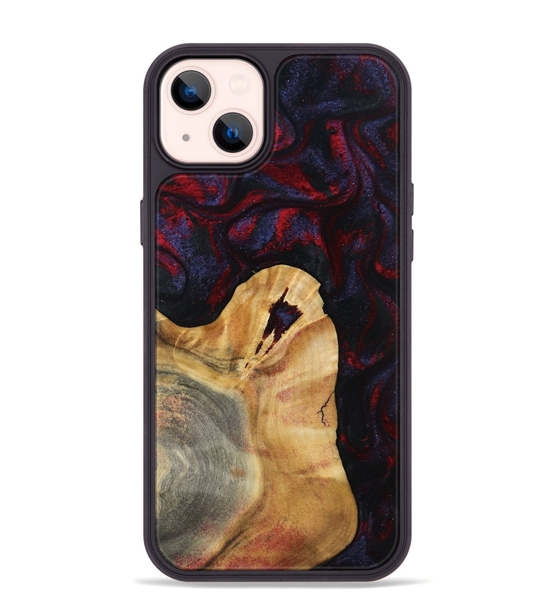 iPhone 14 Plus Wood Phone Case - Norris (Red, 800747)