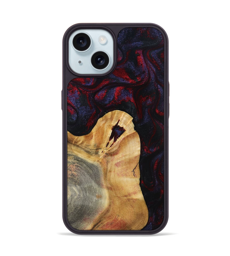 iPhone 15 Wood Phone Case - Norris (Red, 800747)