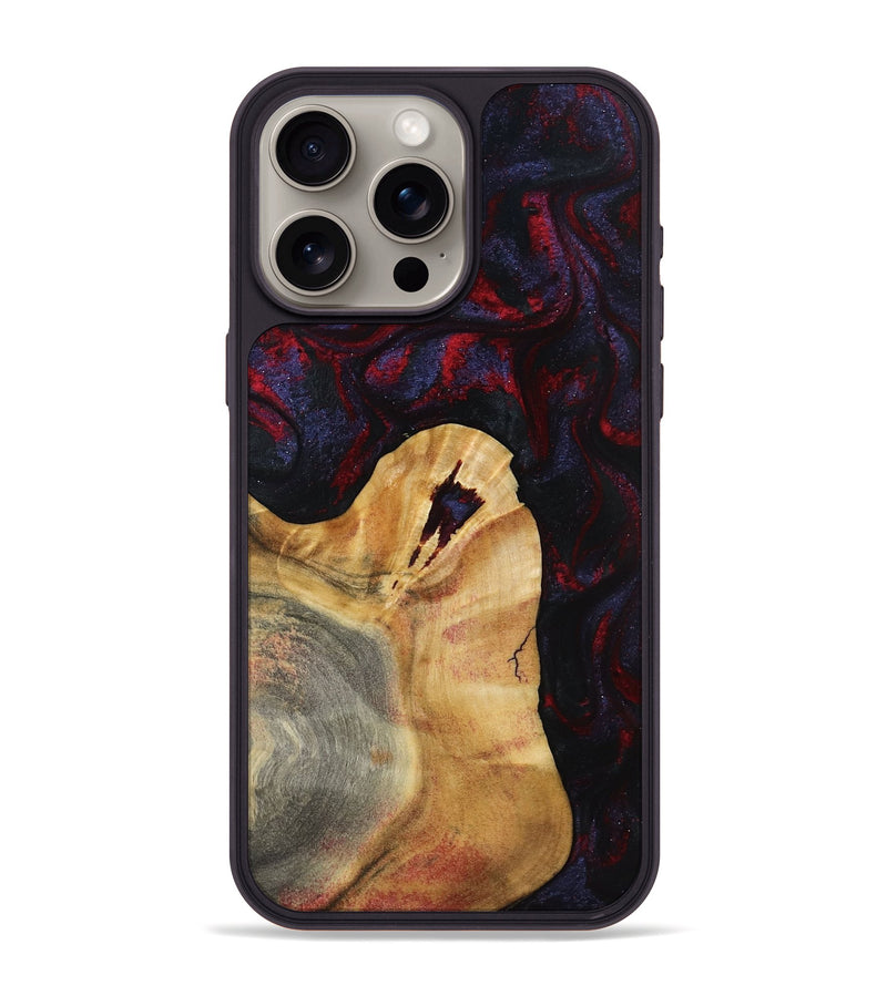 iPhone 15 Pro Max Wood Phone Case - Norris (Red, 800747)