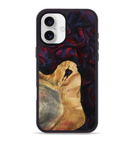 iPhone 16 Plus Wood Phone Case - Norris (Red, 800747)