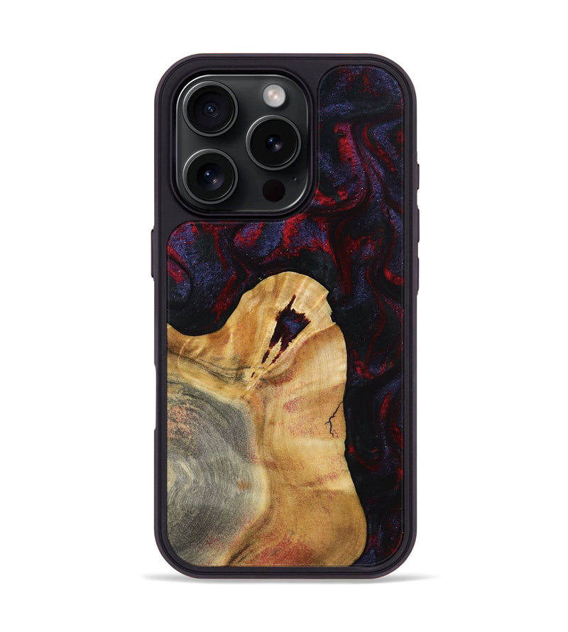 iPhone 16 Pro Wood Phone Case - Norris (Red, 800747)