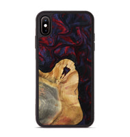 iPhone Xs Max Wood Phone Case - Norris (Red, 800747)