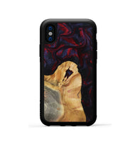 iPhone Xs Wood Phone Case - Norris (Red, 800747)