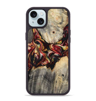 iPhone 15 Plus Wood Phone Case - Annie (Red, 800748)